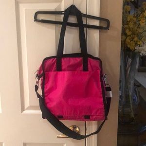 LeSportsac NWT Gabrielle Box Tote in Peony Pink with crossbody strap